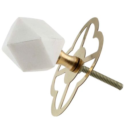 Hexagon Stone Cabinet Knobs